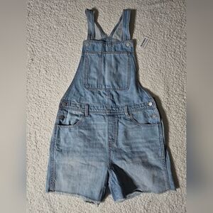 Old Navy Blue Cotton Overall Jumper XXL 18 Denim Light Wash Female Kids
